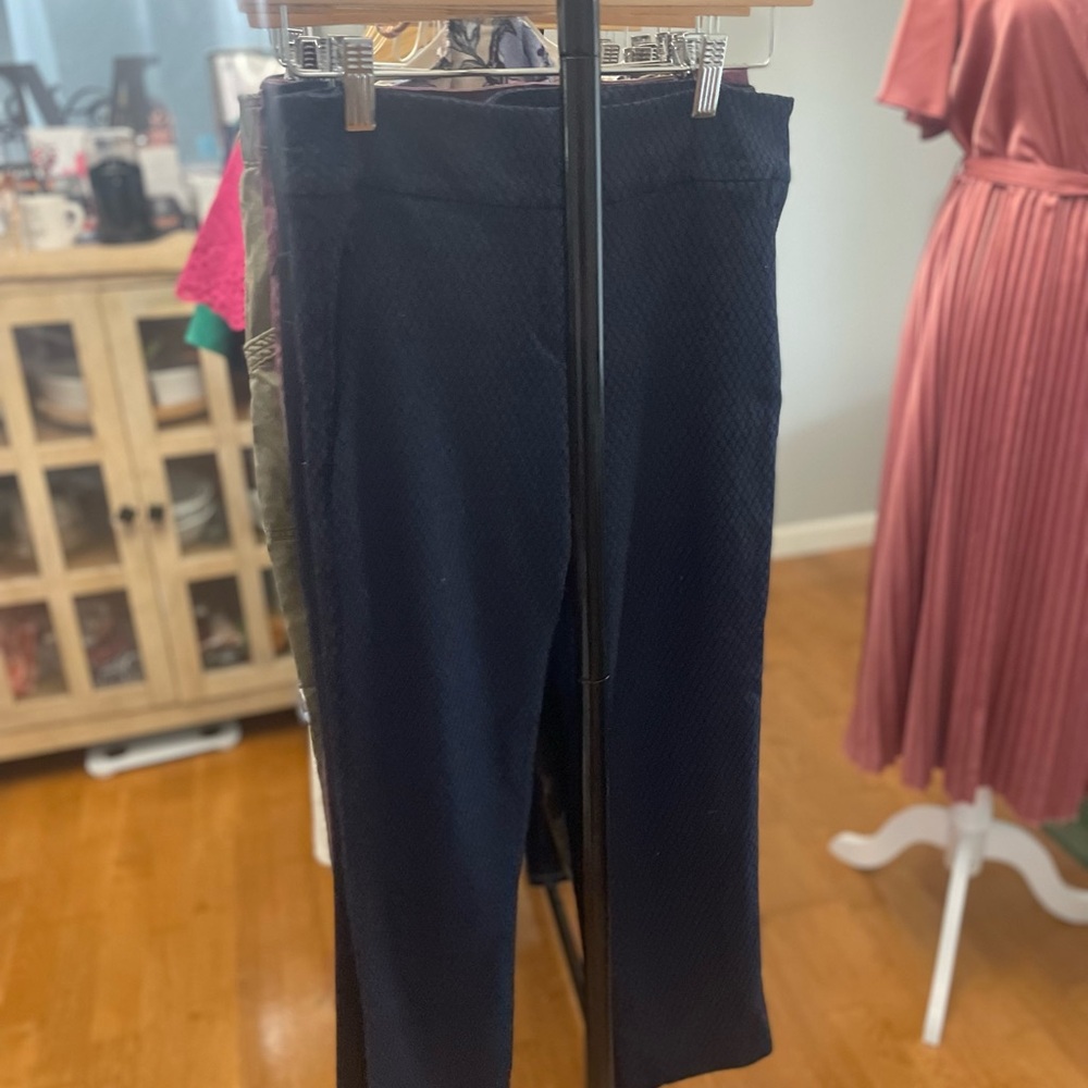 Margaret M Blue Cropped Ankle Pants